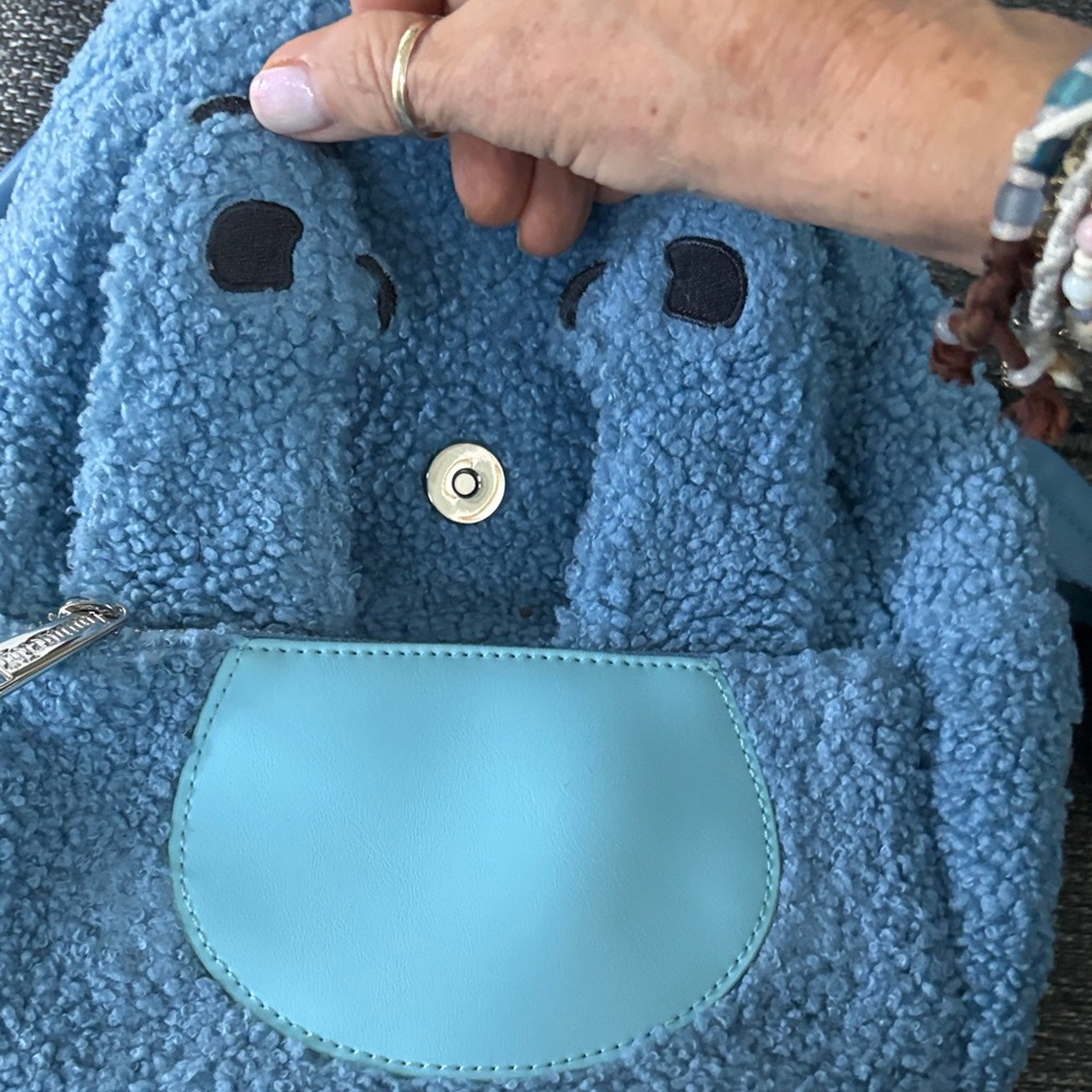Blue stitch Backpack and wallet - Picture 4 of 11